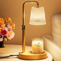 Aluminum Candle Warmer Lamp with Timer Dimmer: Adjustable Height Flameless and Smokeless Safety Candle Lamps, Birthday Gifts for Women Mom, House Warming Gifts New Home Decor - Transparent Glass