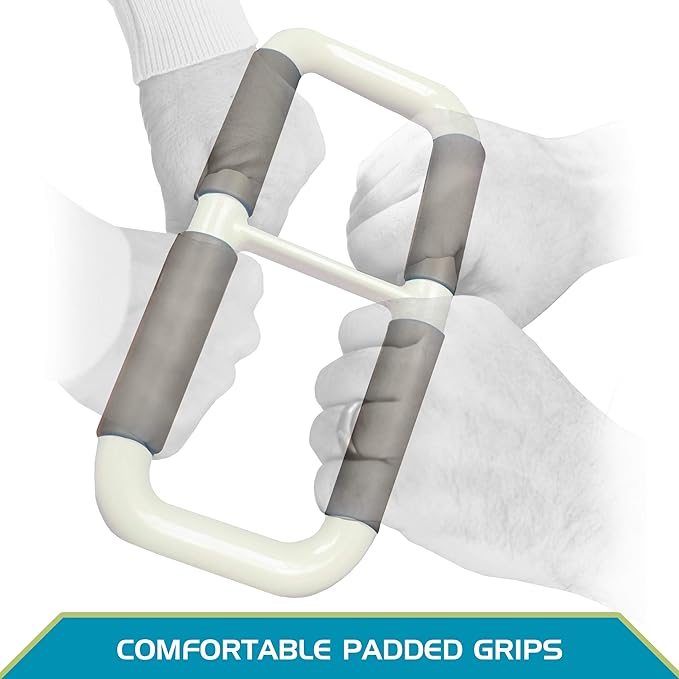 Stander Handy Handle, Lift Assist Device for Elderly and Disabled, Patient Standing Aid for Handicapped, Ivory with Rubber Grip