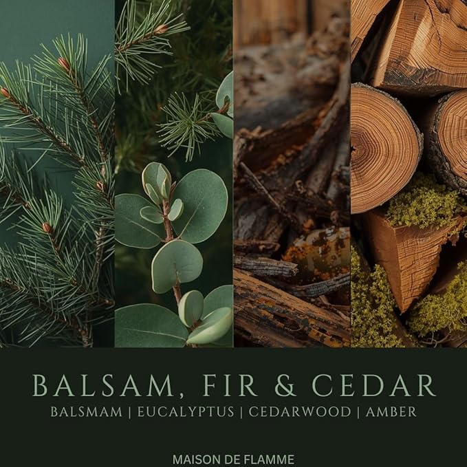 Smoke Odor Eliminating Candle – Balsam Fir & Cedar Soy Wax Candle for Kitchen, Apartment & Home Smells, Long Lasting Odor Neutralizing Scented Candle, 150g / 5.3 oz – Maison De Flamme
