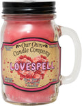 Our Own Candle Company Lovespell Scented 13 Ounce Mason Jar Candle