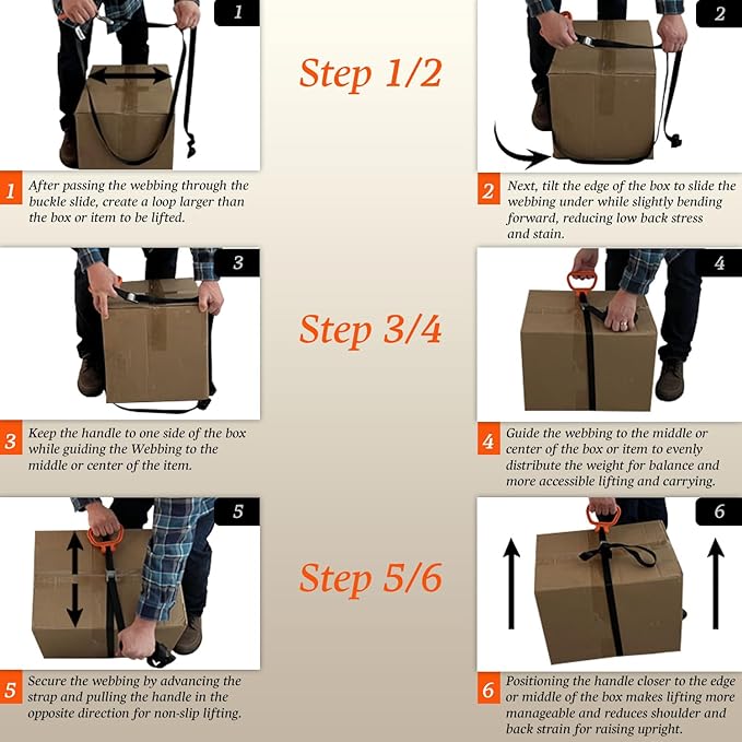 MULTUS Handle and Haul 1 Handle Moving Strap to Lift Carry Drag- 4 Pack