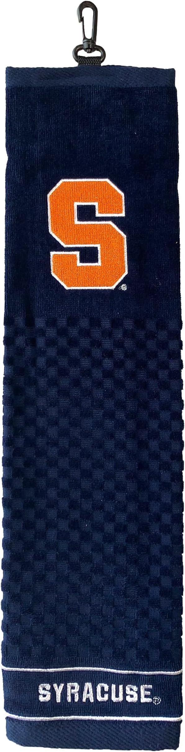 Team Golf NCAA Syracuse Orange Embroidered Golf Towel Embroidered Golf Towel, Checkered Scrubber Design, Embroidered Logo