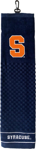 Team Golf NCAA Syracuse Orange Embroidered Golf Towel Embroidered Golf Towel, Checkered Scrubber Design, Embroidered Logo