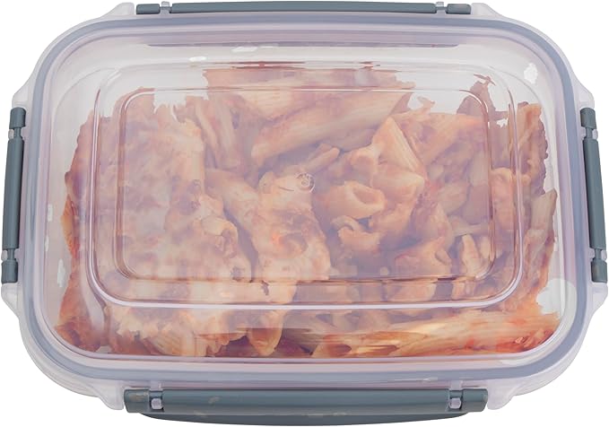 Core Kitchen Nested Food Storage Containers – 8-Piece Set with 4 Airtight Locking Lids – BPA-Free, Stackable, Microwave, Freezer & Dishwasher Safe - Clear