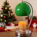 Candle Lamp Warmer, Wide Base Scented Candle Warmer with Timer and Dimmer, Modern Candle Melting Lattern, Home Decor Table Lamp (Green)