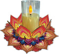 5D DIY Diamond Art Painting PVC Flower Candle Holders Tealight/Tea Light/Votive Candle Holder, for Table Centerpiece Home Décor Party Wedding Dinning-Flower-12