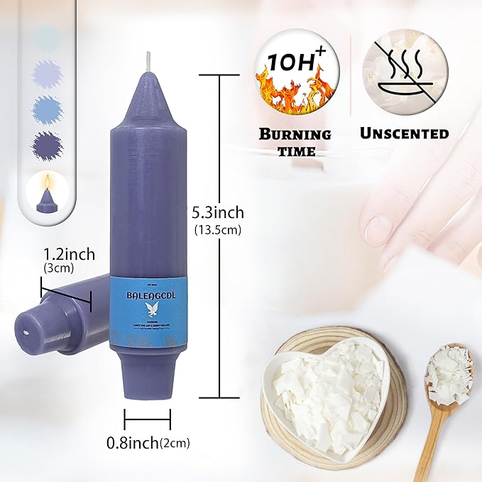 Handmade Unscented Twisted Gradient Blue Taper Candles - Long - Lasting, Smokeless, Elegant Candlesticks, 5 - Inch for Home Décor, Weddings, Festive Seasons
