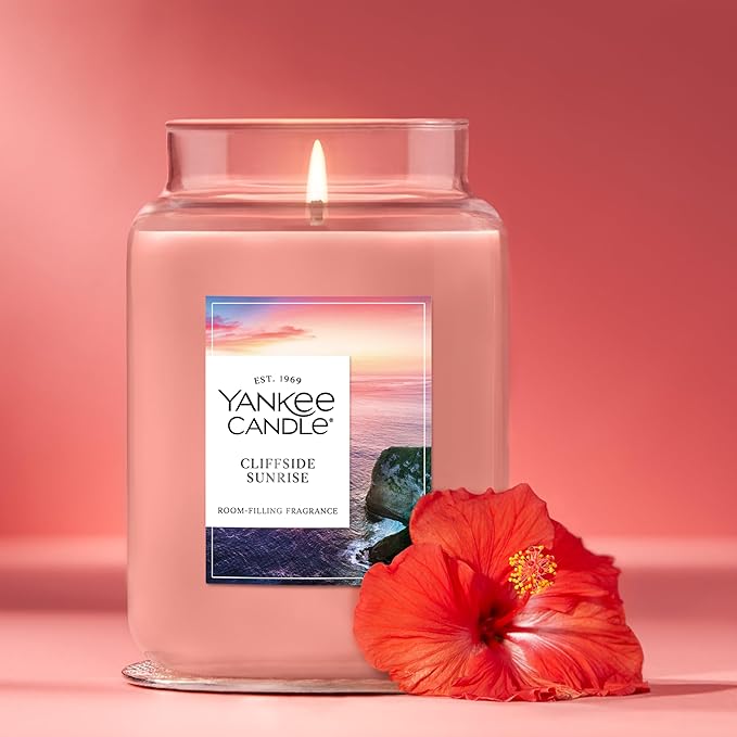 Yankee Candle Cliffside Sunrise Scented Candle, 22oz Large Jar with up to 150 Hour Burn Time, Giftable