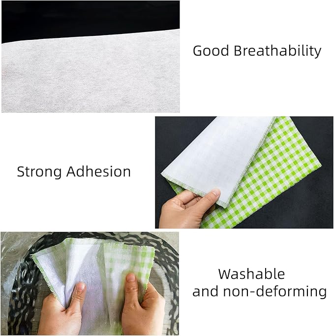 ANXINZENITH Heavy Weight Fusible Interfacing for Sewing-11.8" x 30.6 Yards,White Iron-On Non-Woven Fabric Stiffener,Suitable for Quilting,Crafts,Clothing,and Home Decor Sewing Materials（100g/㎡）