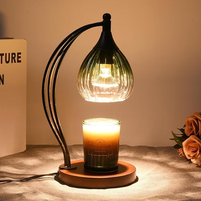 Candle Warmer Lamp with Timer and Dimmer - Electric Melter for Scented Jar Candles - Housewarming, New Home Decor, Valentine's Day Gifts for Her