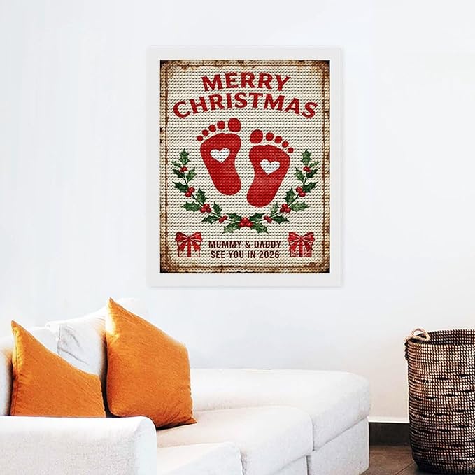 AIVKIEJK Diamond Painting Kits for Adults - Merry Christmas Painting DIY 5D Full Drill Diamond Dots Paintings with Diamonds Gem Art and Crafts Home Decor 16"x20"