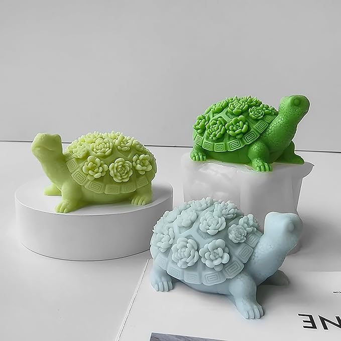 Turtle Animal Resin Silicone Wolf Resin Casting Making Molds Silicone Molds for Candle Home Decorate 3D Animal Mold Candle Making Mold