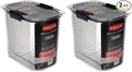Rubbermaid Brilliance 12-Cup Airtight Food Storage Container,Perfect for Pantry Staples,Clear/Grey,(Pack of 2)