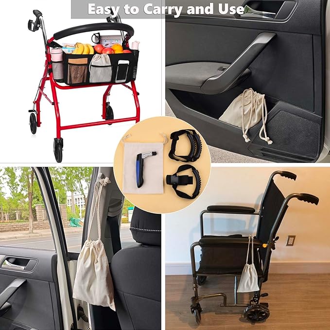3PC Mobility Standalone Standing Assist Grip Handle/Adjustable Standing Aid Safety Handle/Kit Car Door Assist Handle for Elderly and Handicapped, Injured, Pregnant Woman