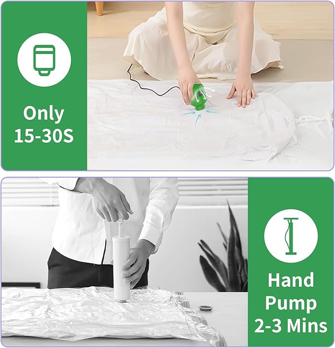 Vacuum Pump for Storage Bags Electric Pump for Vacuum Storage Bags Space Saver Bag Portable Electric Pump
