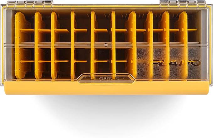 Plano EDGE Short Hang Box, Stores 40 Crankbaits, with Rust-Preventive Rustrictor, Dri-Loc Watertight Seal, WaterWick, DuraView Transparent Lid, Stackable Storage for Fishing Organization