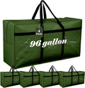 4 Pcs 96 Gallon Extra Large Moving Bags Heavy Duty Storage Bag with Strong Zipper Handle Foldable XXL Jumbo Storage Tote Packing Moving Box for College Dorm Travel Cloth Duffle (Green)