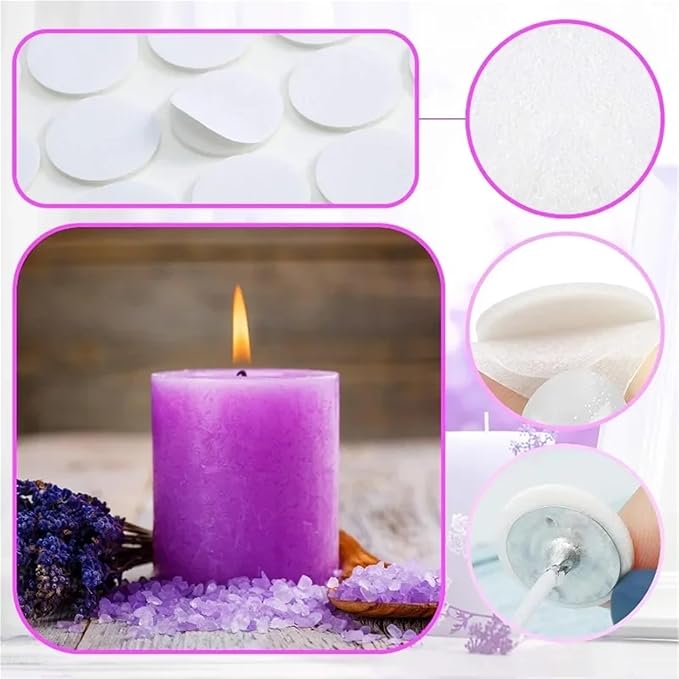 Wick Stickers 1000-Pack Industrial-Grade Heat-Resistant Double-Sided Tape for Candle Wick Adhesion