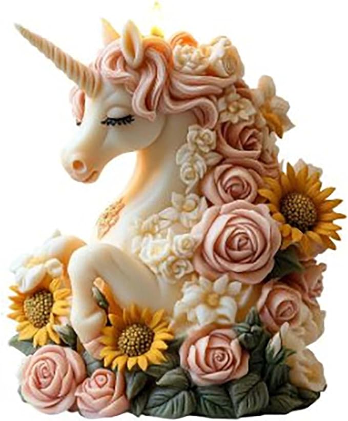 Horse Silicone 3D Flower & Rose Mold - Peony & Candle Mold for Resin, Clay & Soap Making - Craft Supplies