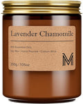 M&SENSE Lavender Chamomile Scented Christmas Candle Gift, Aromatherapy Candle Set for Women, Soy Wax Candles Home Scented, Long Lasting Amber Jar Candles Gift for Christmas, Thanksgiving