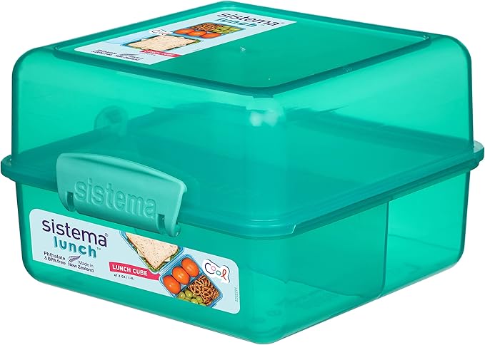 Sistema Lunch Cube, Assorted Colors, 1.4 Liter