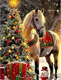 Skyboda Horse Diamond Art Kits for Adults Beginners, Christmas Tree Diamond Painting Kits for Adults,5D Full Drill DIY Diamond Dot Gem Art Kit Wall Home Decor Arts Craft 12x16 inch