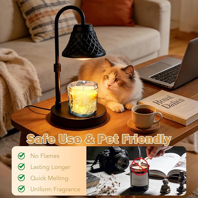 Banbanda Adjustable Candle Warmer Lamp with Timer: Birthday Gifts for Women fits All Candle Jar Home Decor - Wax Warmer for Scented Wax Gifts for Women