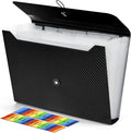 Expanding File Folder, 13 Pockets Accordion File Organizer, A4 Letter Size Paper Document Receipt Organizer Accordian Filing Folder for Classroom, Home, Office and Travel
