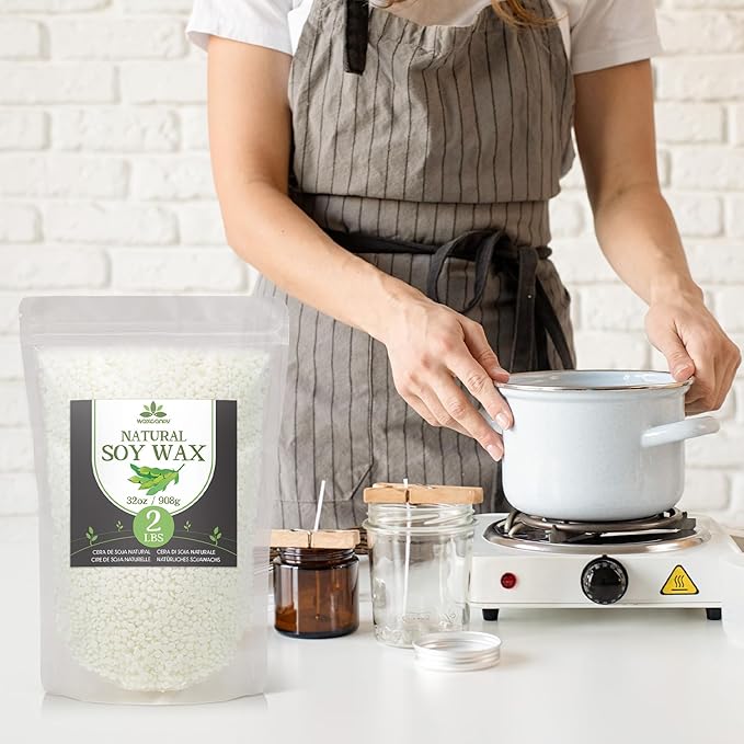 Soy Wax, Waxcanpy Natural Soy Wax for Candle Making, Organic Candle Wax from Farm, No Additives, Harmless and Pure (20lb)