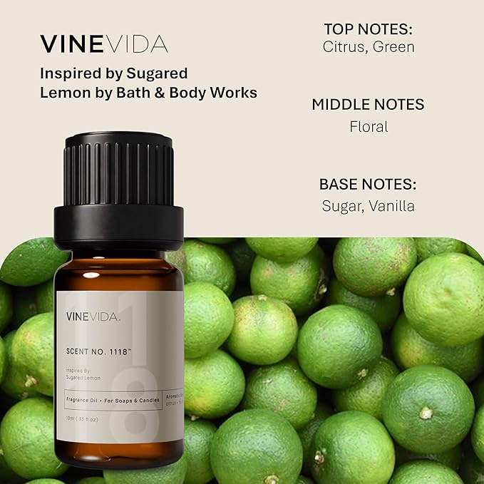 VINEVIDA [0.33oz] Scent No.1118 Fragrance Oil - Natural, USA-Made - for Candle and Soap Making