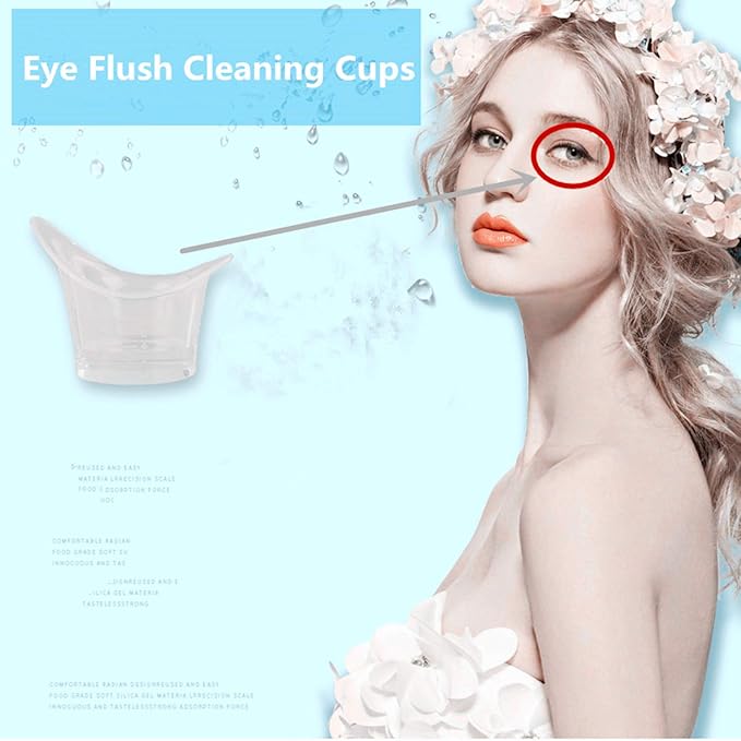 YouU 100 Pcs Non Sterile Disposable Plastic Eye Wash Cups Portable Disposable Measuring Cup 5ml Eye Flush Cleaning Cups Vials for Storage or First Aid Kit Use
