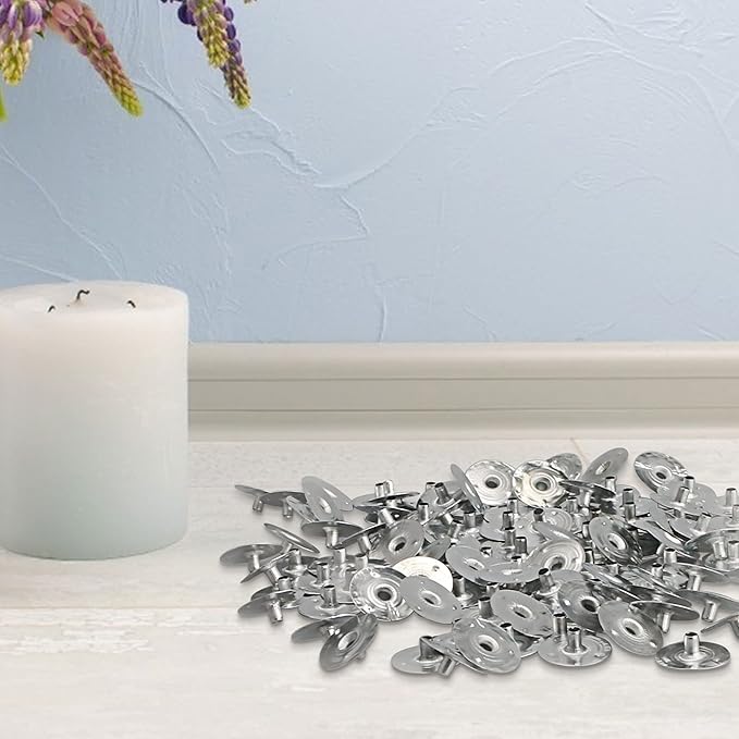 MILIVIXAY 800 pcs Candle Wick Tabs - Metal Candle Wick Sustainer Tabs