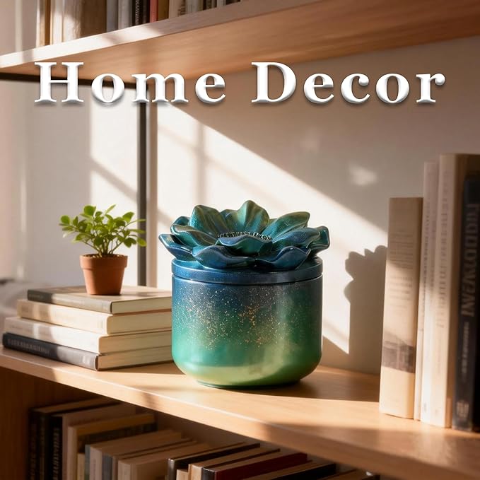 1Pc Jar Epoxy Resin Casting Mold with Poppy Flower Lid Jewelry Storage Box Container Silicone Mold for DIY Plant Flowerpot Vase Candle Holder Concrete Art Craft Home Decor Polymer Clay