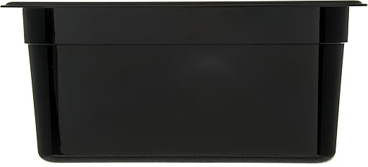 Carlisle FoodService Products StorPlus High Heat Food Pan, 1/3 Size, 6 Inches Deep, Black, 5 Litre Capacity, Plastic, No Lid