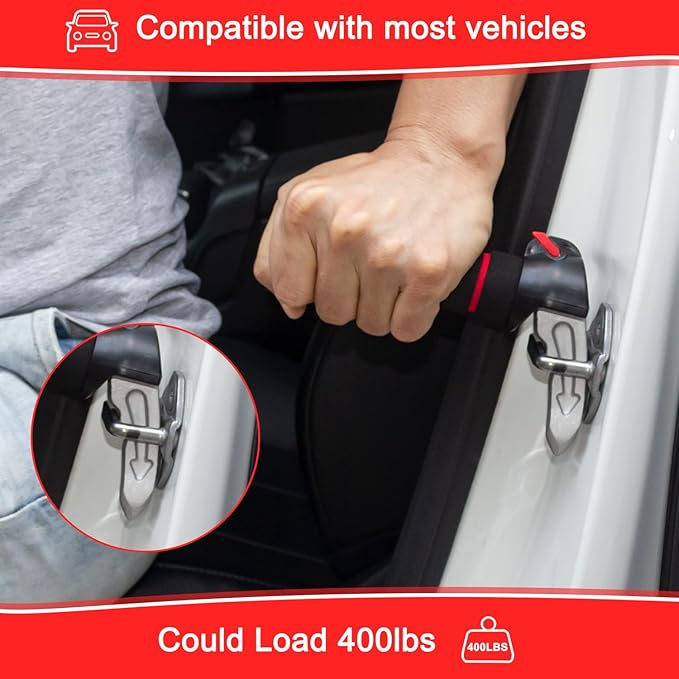 Shouken 3 in 1 Car Door Handle for Elderly-Car Handle Assist - Vehicle Support - Standing Mobility Aid Tool -Door Latch for Seniors