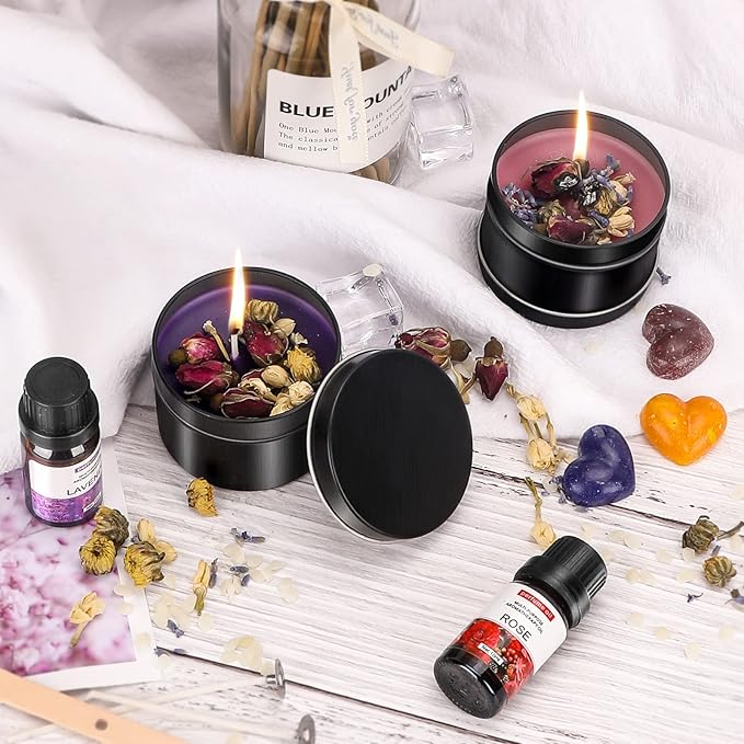 Complete Candle Making Kit with Wax Melter,Candle Making Supplies,DIY Arts&Crafts Kits Gift for Beginners,Adults,Including 500w Electronic Stove,Wicks,Wax,Rich Scents,Dyes,Melting Pot,Candle tins
