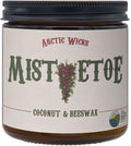 Arctic Wicks Handcrafted Candles | Non Toxic Coconut Beeswax Candles 16oz Double Wick | 100% USDA Certified Biobased, Handmade, Premium Waxes, Non-Toxic (Mistletoe, 16oz Amber Jar)