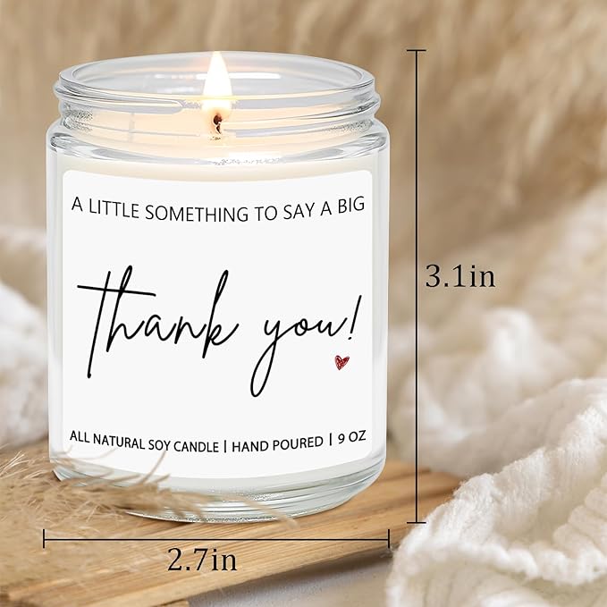 Thank You Hostess Gifts for Women, Funny Appreciation Gift for Friends Teacher Mom, Coworkers, Nurse, Employee, Boss- Lavender Scented Candles