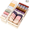 Criusia Underwear Sock Drawer Organizer Dividers 8 Set, Foldable Dresser Closet Organizers and Storage Bins for Baby Clothing, Sock, Underwear, Bra, Ties, Scarf (Beige)