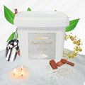 Sandalwood Scented White Pearled Candle 70.5oz Luxury Sand Candle Granulated Wax - 120 Cotton Wicks – Wax for Candle Making Decorative Candles Smooth and Clean Burning Lasts up to 400 Hours