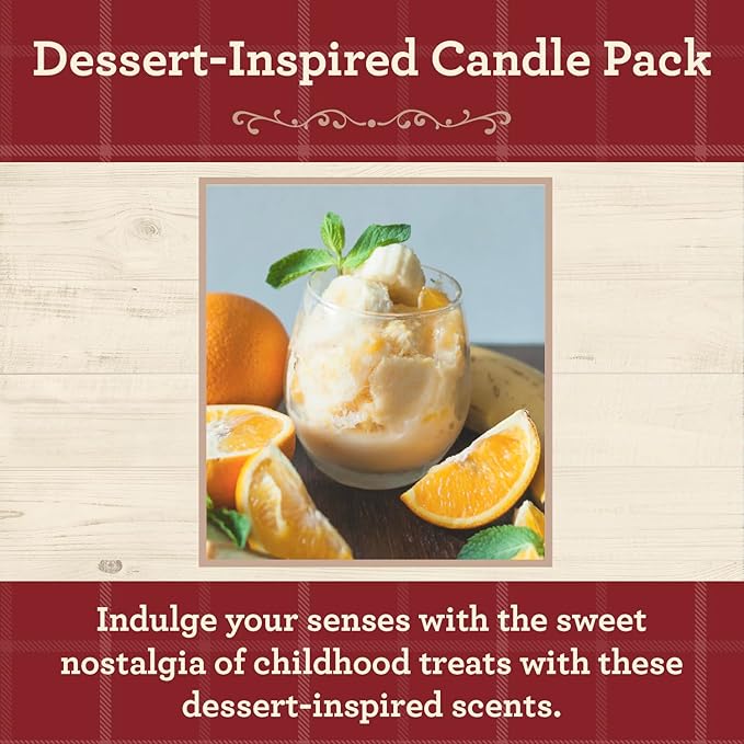 Our Own Candle Company, Orange Creamsicle, Rootbeer Float, Waffle Cone Scented Mason Jar Candles, 40 Hour Burn Time, 7 Ounces (3 Pack)