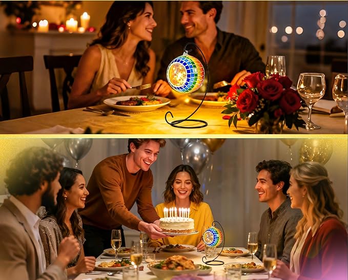 Joyclub DIY Mosaic Candle Holder Kit Mosaic Kits for Adults Stained Glass Tealight Hanging Candle Holder for Home Lighting Decor Girls Birthday Craft Gifts