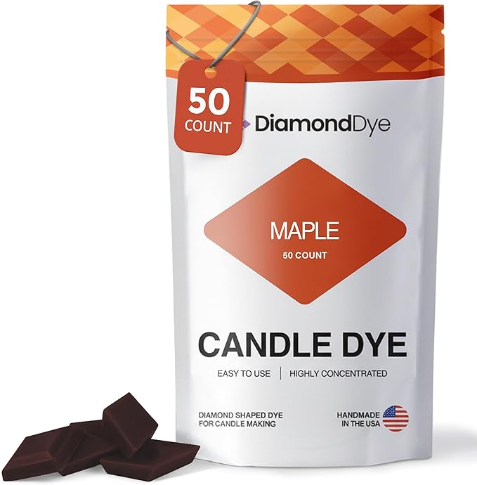 Maple Candle Dye - Made in The USA - Premium Colorants - Highly Concentrated - Popular Colors for Paraffin or Soy Wax - Great for Professionals or Hobbyist - 50 Dye Chips
