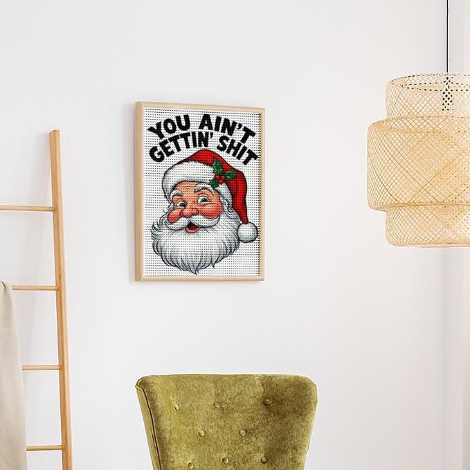 AIVKIEJK Diamond Painting Kits for Adults - Humorous Santa Claus Christmas Painting DIY 5D Full Drill Diamond Dots Paintings with Diamonds Gem Art and Crafts Home Decor 16"x20"