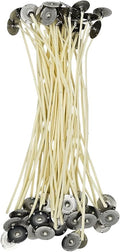 50 Pack | Jess Mae® LX 22 Candle Wicks | 8 Inch | Pre-Waxed & Pre-Tabbed | Beeswax-Primer & 20mm Metal Tabs | ~3” Container Wick | DIY for Candle Making Supplies | for Soy, Paraffin, Beeswax & Blends