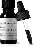Black Liquid Candle Dye (.25 oz) - Made in the USA - Safe and Easy to Use - Pure and Simple Ingredients - Candle Making Supplies for Soy, Paraffin, Palm or Gel Wax - 10 Vibrant Colors to Choose from