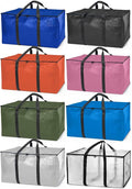 ClearSpace Oversized Moving Bags or Storage Bag – Large Moving Boxes with Backpack Straps, Zippers & Handles – Heavy-Duty Packing Bags for Moving, College Dorm, Christmas Decorations, 8 Pack