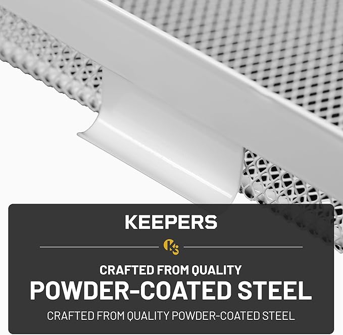 Everything Keeper - Organizer for Home, Kitchen, Bathroom, RV, Small Spaces - Storage Organizers - Compact Metal Basket - Under Cabinet Holder - Easy Install - Holds Strong - 13 x 10 x 2.5 in
