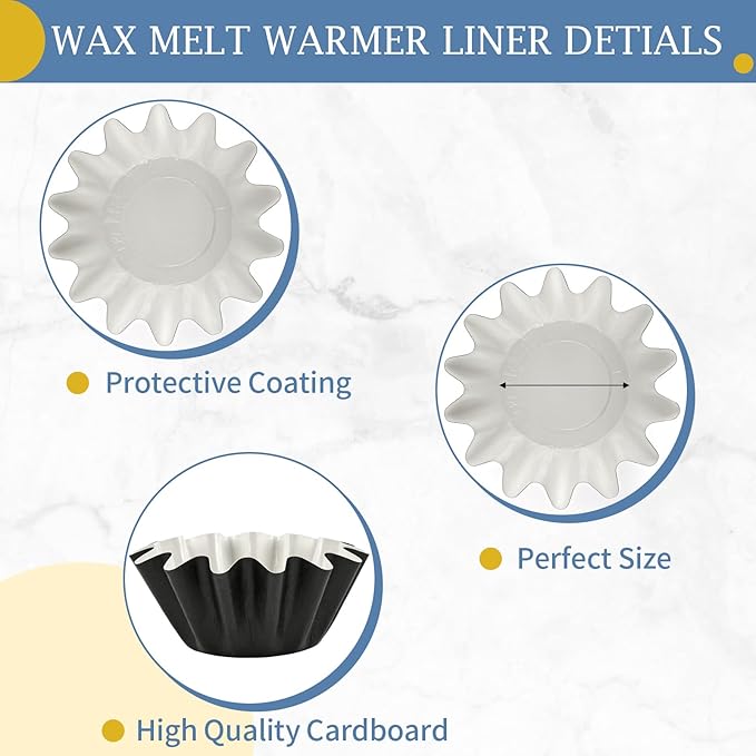 PEASUG 150 Pcs Wax Melt Liners, Wax Melt Warmer Liners, Leakproof & Reusable Wax Melt Cups for Wax Burner, Wax Melters, Candle Warmers, Scented Wax, Plug Warmers, Electric Wax Warmers