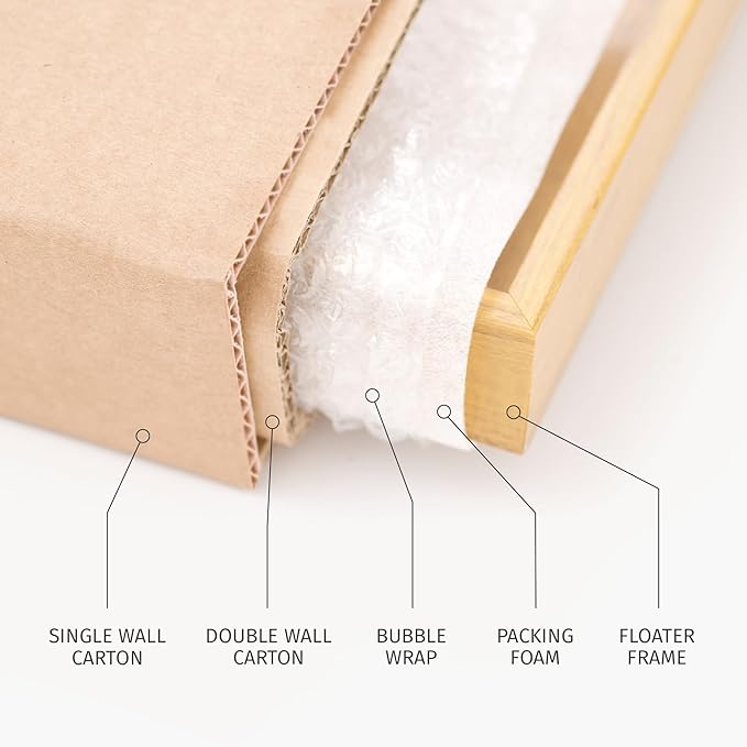 Pixy Canvas Floater Frame 6x24 for 3/4 (0.75) inch Deep Canvas Paintings/Canvas Prints/Wood Canvas Panels/Wall Art/Wall Decor/Home Decor/Artwork (Antique Silver, 6 x 24 inch, Portrait)